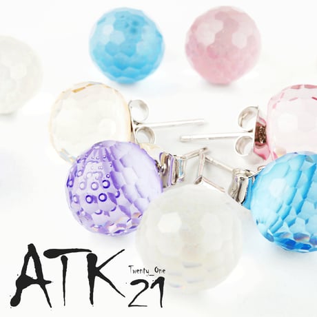 透明感いっぱい ニュアンスカラー ストーン ボール スタッド ピアス おしゃれ レディース アクセサリー：PKS160302