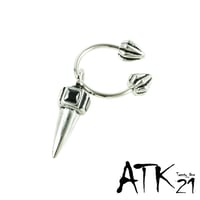 片耳用（1個売り）フープバーベルピアス コーン スパイク ステンレス バーベルピアス 16G 軟骨ピアス ボディピアス メンズ レディース ユニセックス アクセサリー：MPS190601