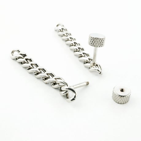 両耳用（2個セット）チェーン 16G サージカルステンレスピアス  軟骨 ボディピアス メンズ レディース ユニセックス アクセサリー：MPS170207