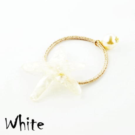 スターフィッシュ シースター ヒトデ パール マリンモチーフ ヘアゴム ヘアポニー レディース ヘアアクセサリー：HG170303