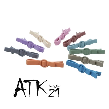 【ATK21】マットカラー ベルトモチーフ ベルト belt ヘアクリップ 髪留め 前髪 サイド留め 簡単ヘアアレンジ キッズ 子供 大人可愛い レディース ヘアアクセサリー