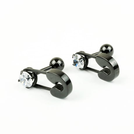 両耳用（2個セット） 安全ピン  ボディピアス 軟骨ピアス バーベルピアス ユニセックス ステンレス Surgical Steel316L ：MP160802