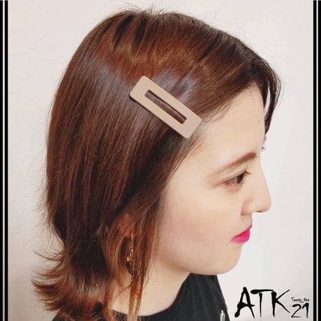 マット スクエア パッチンピン パッチン留め 人気 可愛い 髪留め へアクリップ レディース ヘアアクセサリー：HPP190901