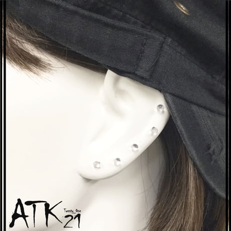 (6点セット）ボール シークレットピアス 透明ピアス 18G ゴムキャッチ アクリル メンズ レディース ユニセックス アクセサリー：SP190107
