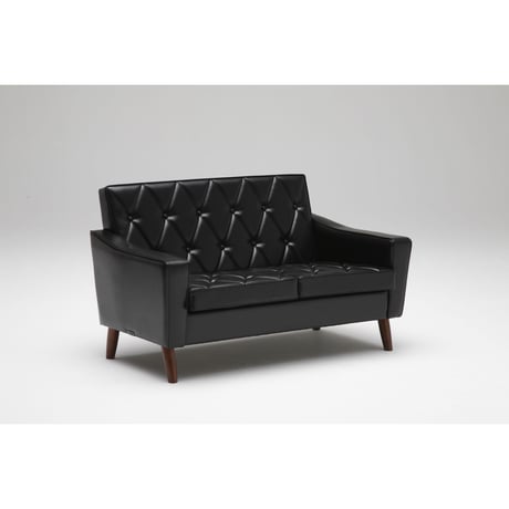 カリモク60　ロビーチェア2シーター　スタンダードブラック　U36212BD