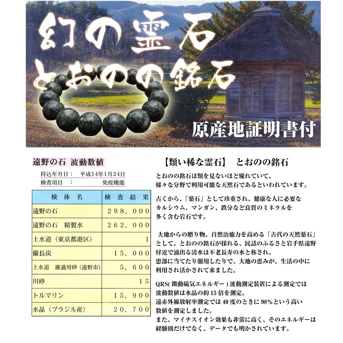 遠野の霊石 獣形 牙型 高波動 遠野の石 ガネーシャ神 一