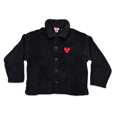 Reflect Studio Sherpa Jacket Smiling Heart