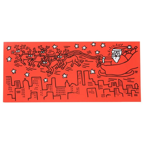 Keith Haring Red Santa Notecards  キース・ヘリング クリスマス カード