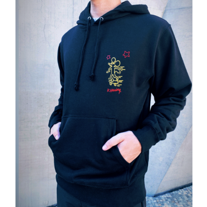 Thrasher x Keith Haring Hoodie Black KH-TH2114