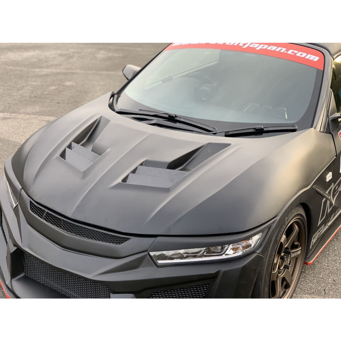 エアロボンネットタイプ2 カーボンフィンタイプ 未塗装 【S660 JW5