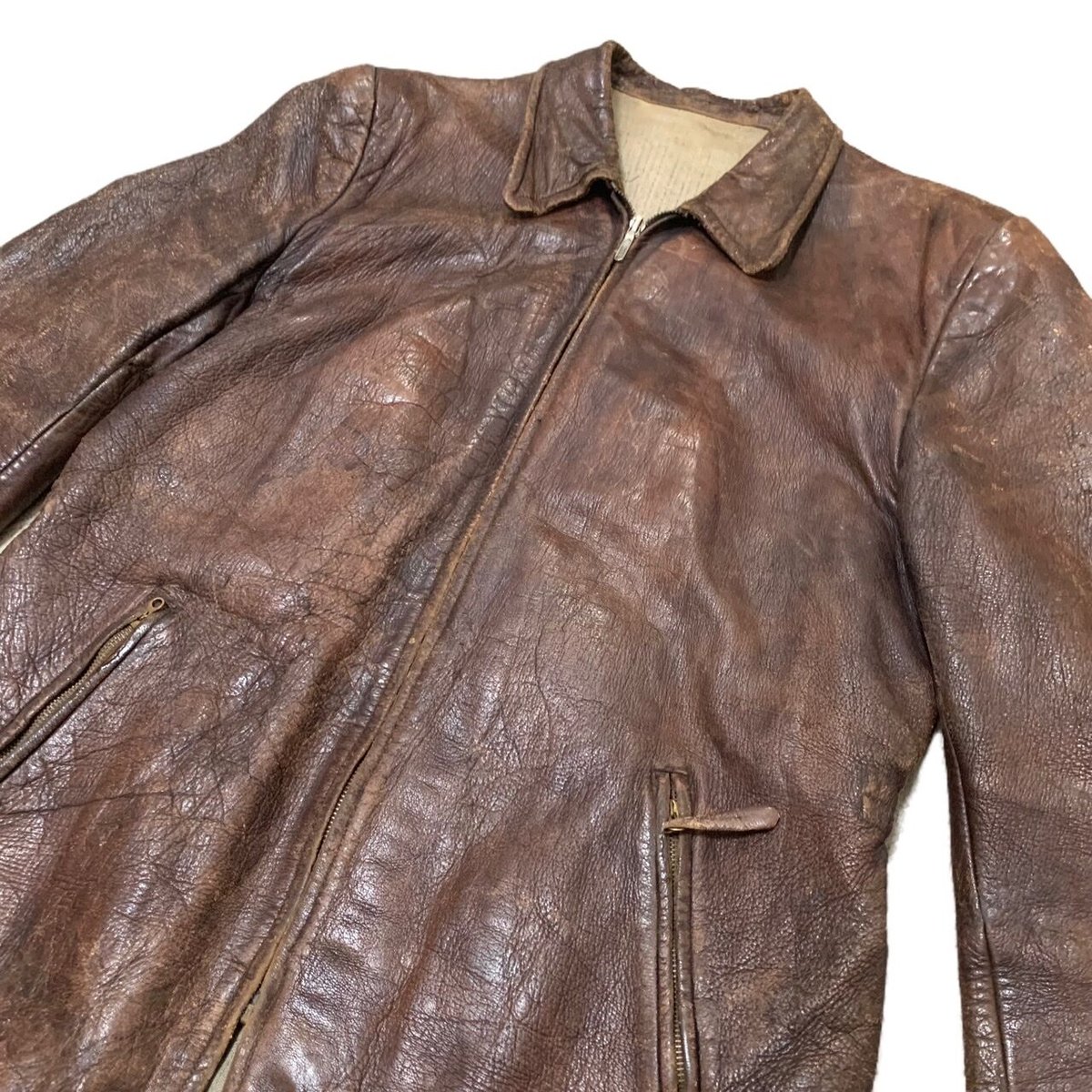 30's EURO VINTAGE LEATHER JACKET | OLD INN.