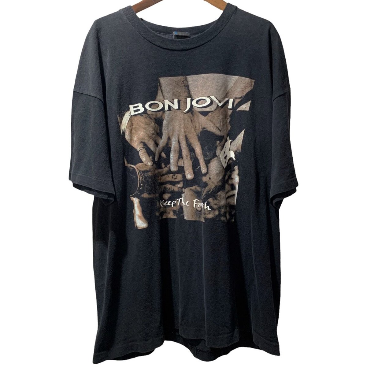 BON JOVI グラフィックプリント Tシャツ ブラック　90s USA製 BON JOVI グラフィックプリント Tシャツ ブラック 90s USA製