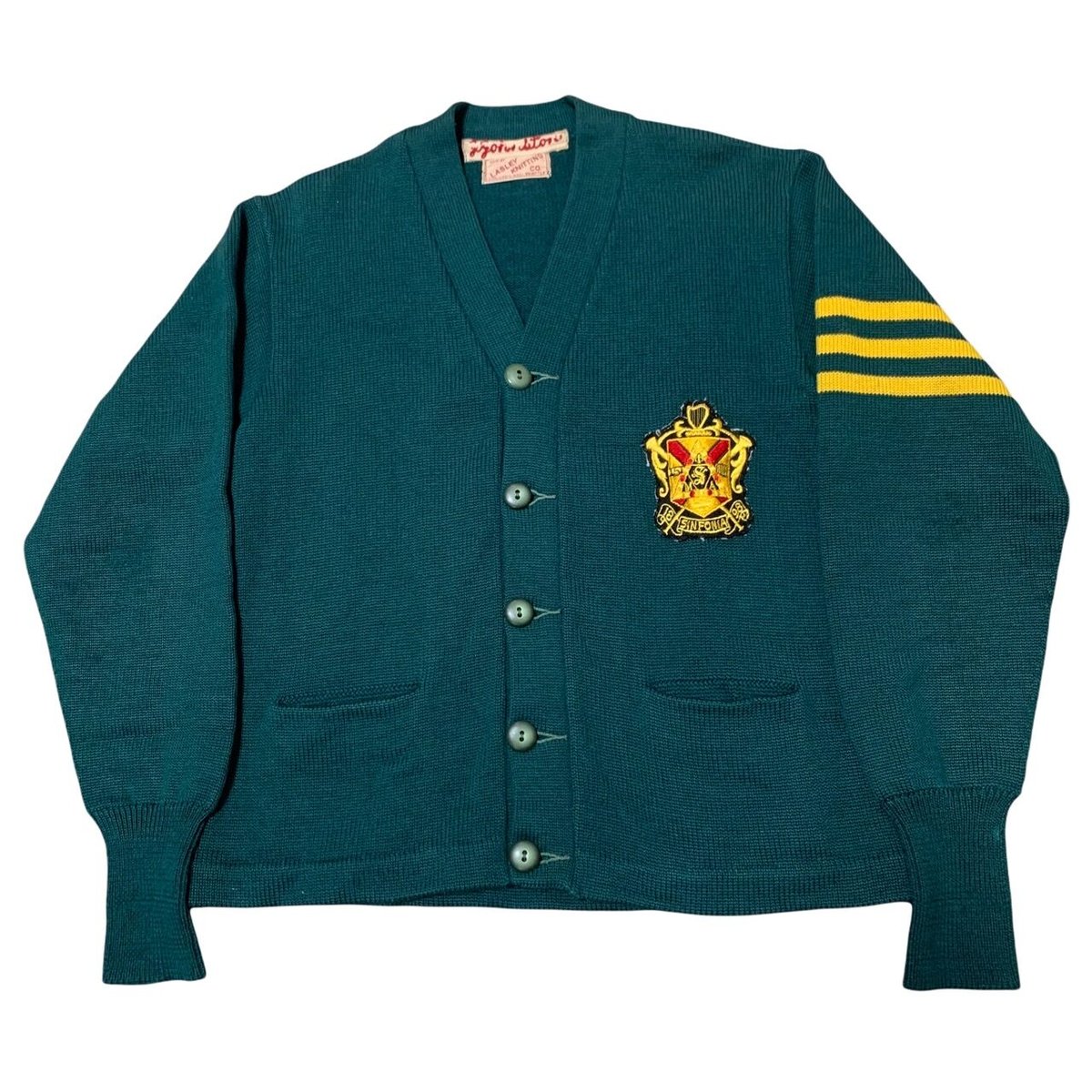50-60's LASLEY KNITTING CO WOOL CARDIGAN | OLD 50-60's LASLEY KNITTING CO WOOL CARDIGAN | OLD