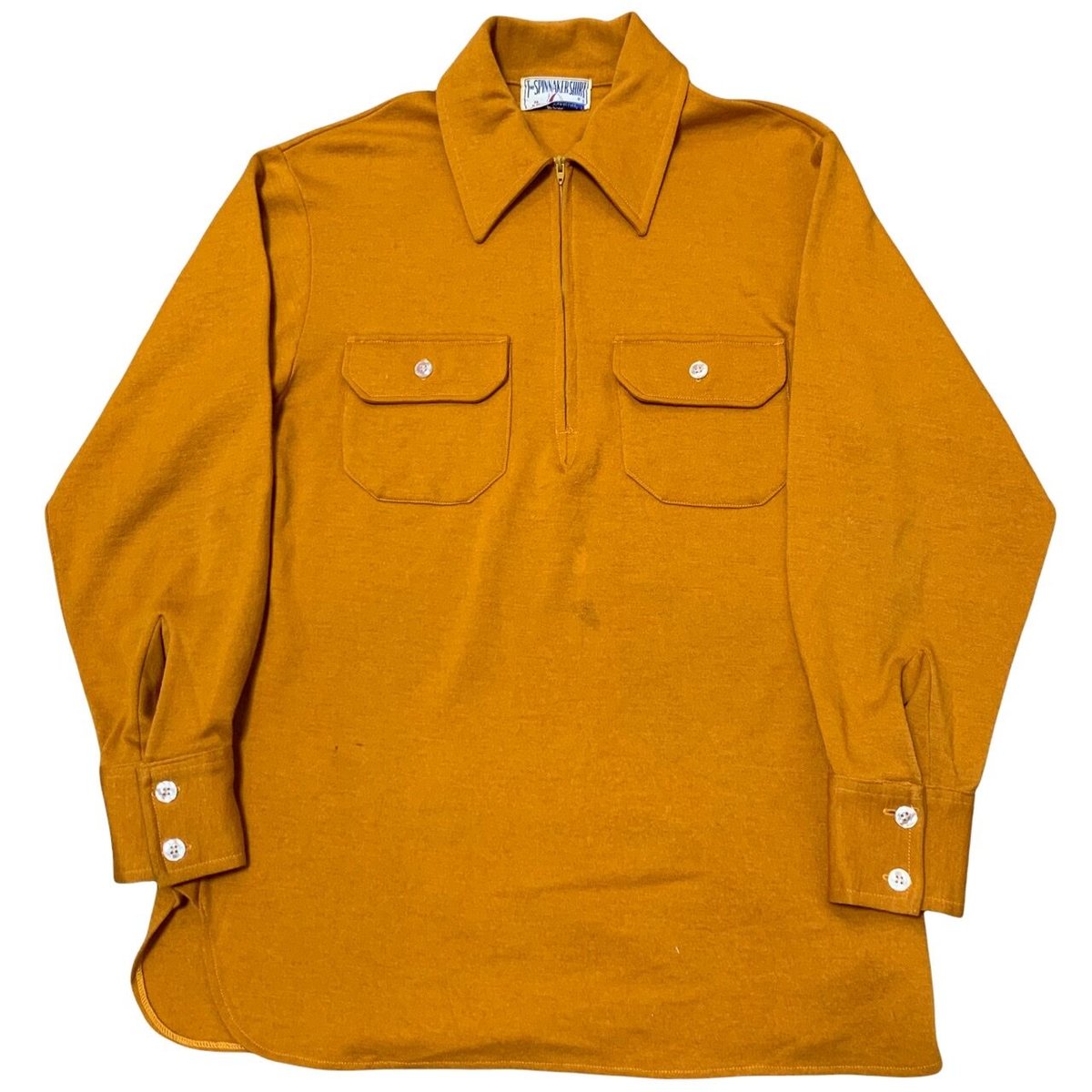 60年代 THE SPINNAKER SHIRT ハーフジップ ウールシャツ メンズL ヴィンテージ /eaa308368