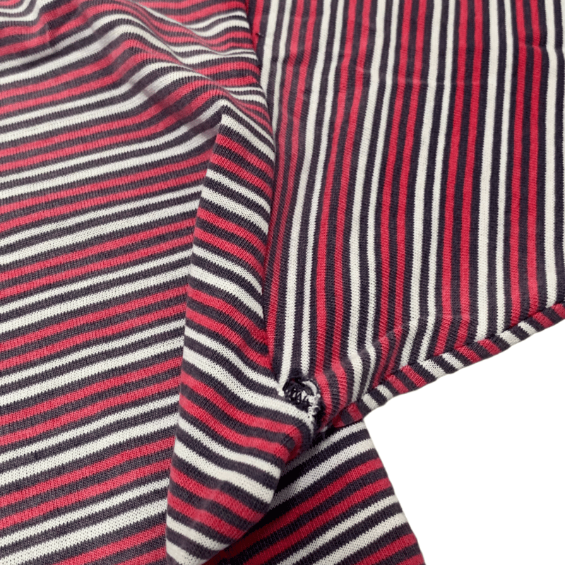 90s BASIC EDITIONS ボーダーTシャツ XL ブラック レッド DEAD STOCK アメリカ製 90s basic EDITIONS モノトーン ランダム