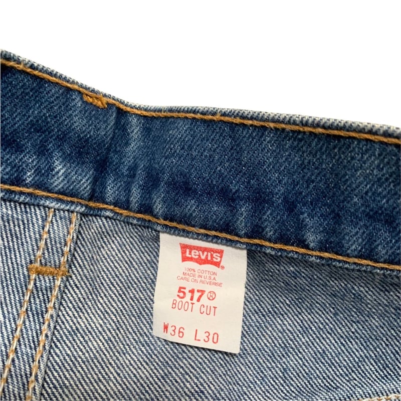 りょうすけ様 Levi's リーバイス 517 ブーツカット レングス34 リンス 00517
