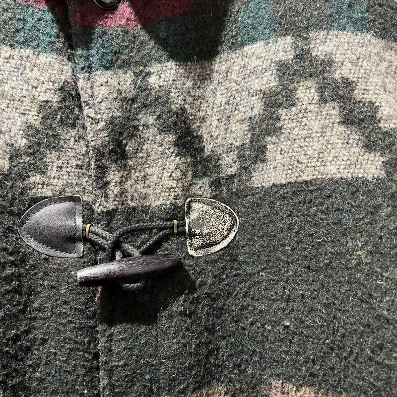 90's USA製 CAL CRAFT DUFFLE JACKET NATIVE PATTER