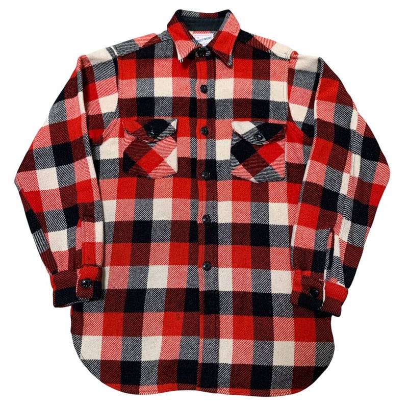 40s FROST PROOF オンブレチェック ウールシャツ ヴィンテージ 60's VINTAGE FROST PROOF WOOL SHIRT | OLD INN.