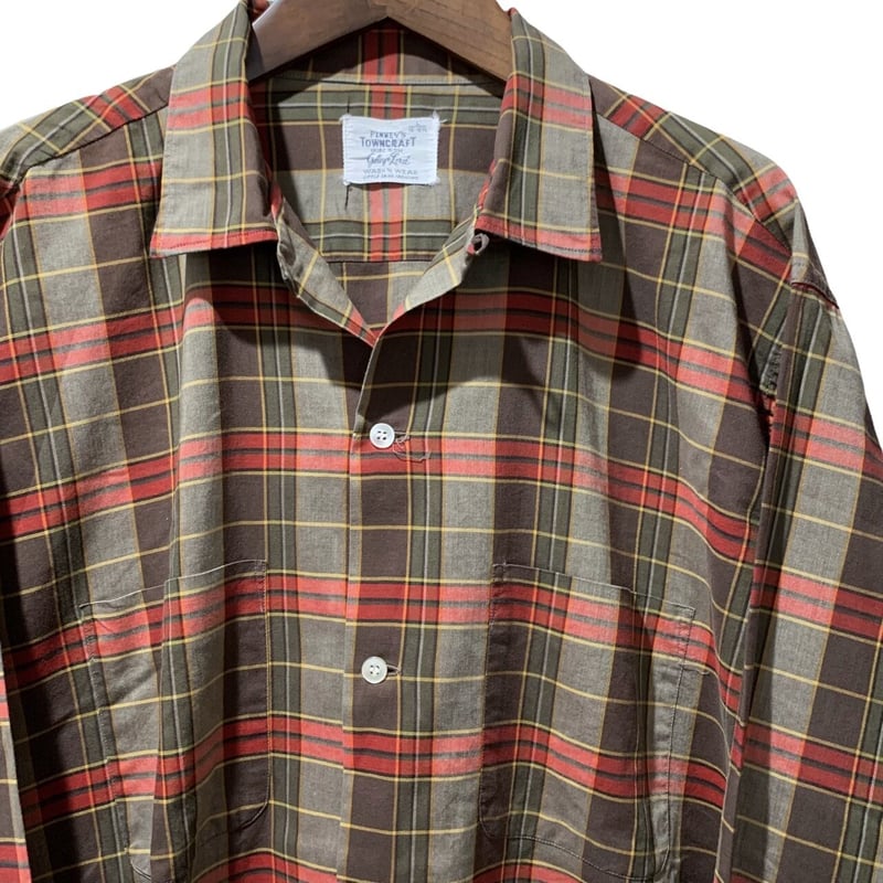 60s Penny Cotton Shirt 60年代 ヴィンテージシャツ 60s PENNEY'S TOWNCRAFT ヴィンテージ マチ付き ピマコットン 白シャツ