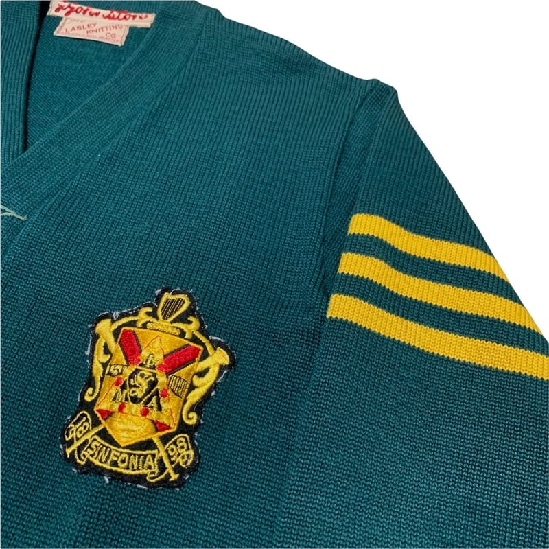 50-60's LASLEY KNITTING CO WOOL CARDIGAN | OLD