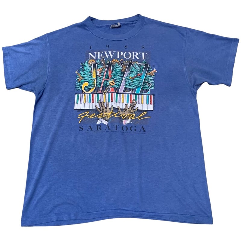 【レア】80s USA製 Tシャツ 音楽フェス ジャズT 80s 80年代 アメリカ製 アースフェスティバル フェス バンT 音楽
