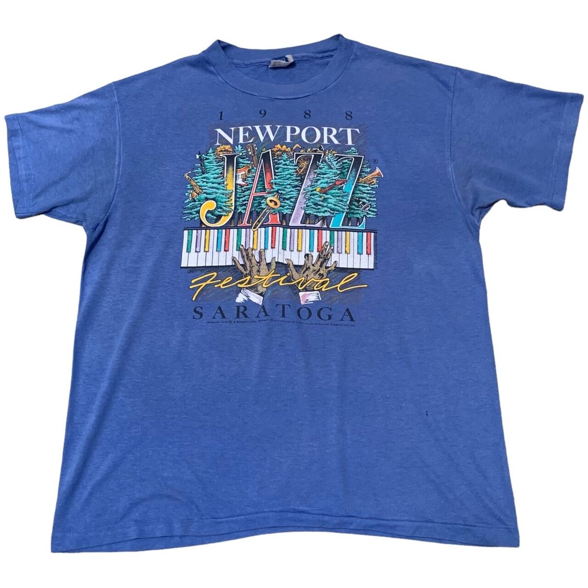希少古着！アメリカニューポートジャズフェスティバルTシャツブラックビッグサイズ 希少古着！アメリカニューポートジャズフェスティバルTシャツ