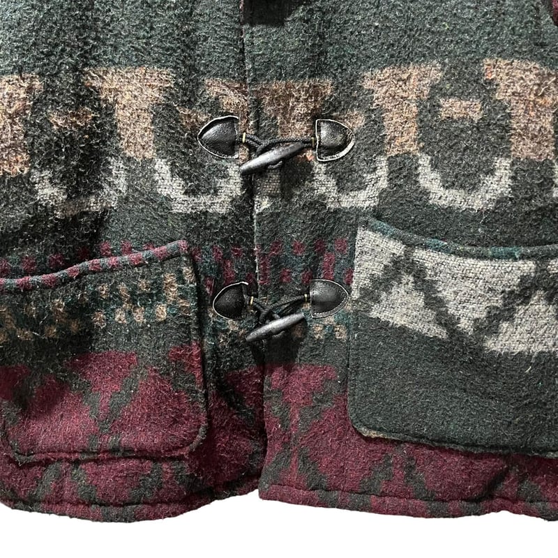90's USA製 CAL CRAFT DUFFLE JACKET NATIVE PATTER