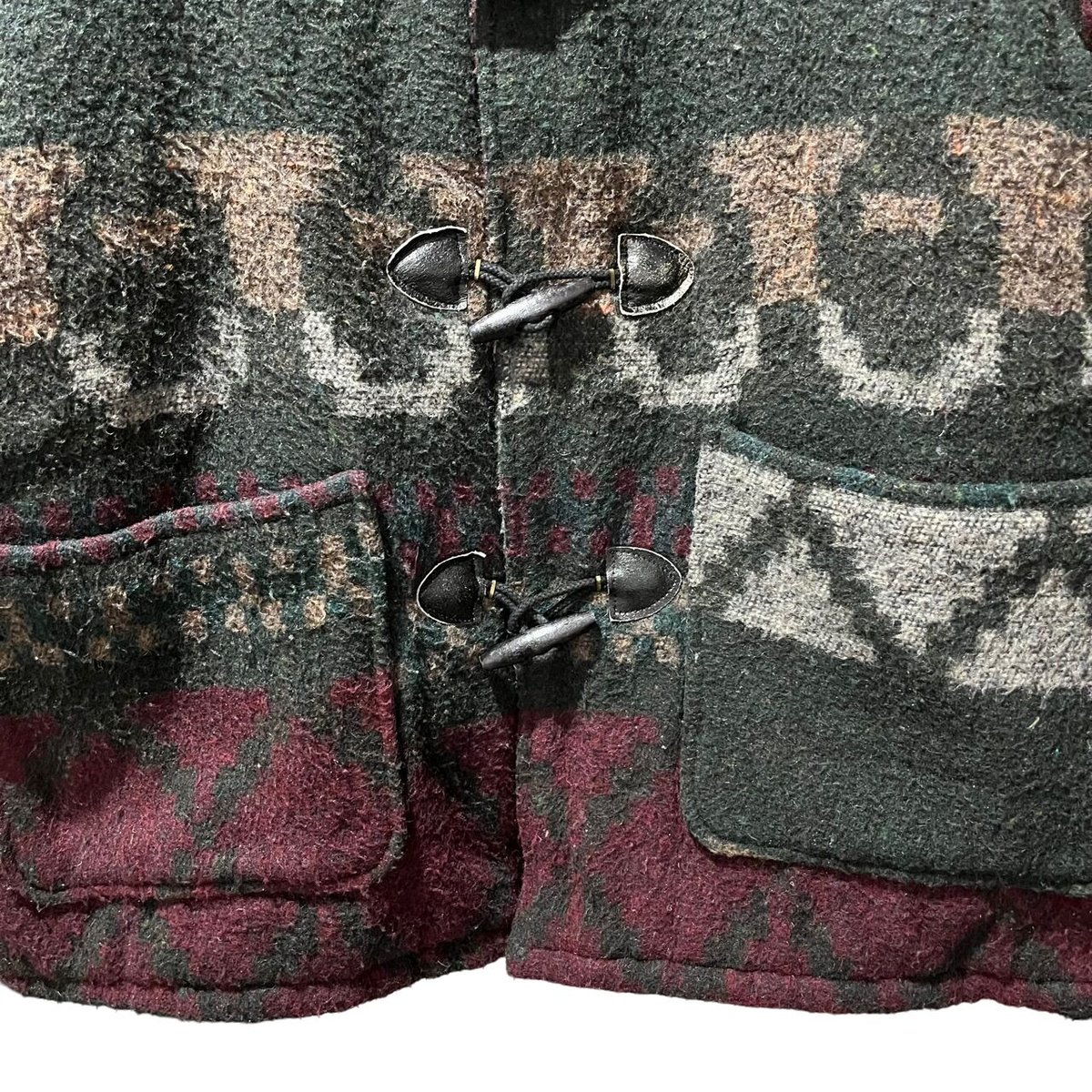 90's USA製 CAL CRAFT DUFFLE JACKET NATIVE PATTER