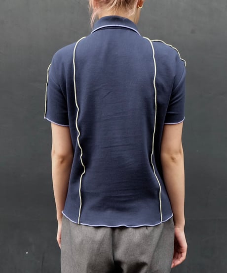 Frill line tuck Poloshirt