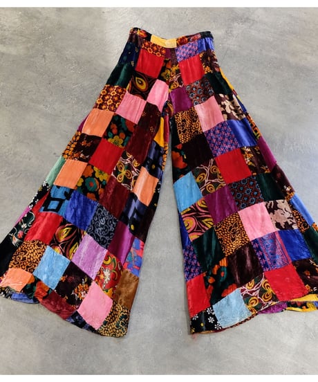 Vintage   Patchwork Wide Pants