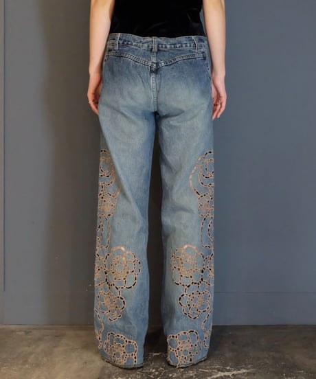 Vintage   Denim Wide Pants