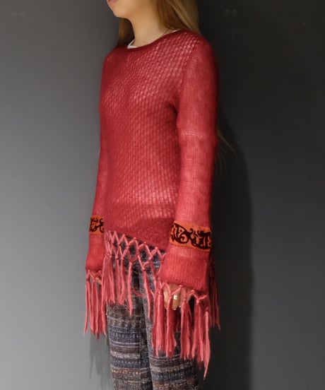 Vintage   Mohea Fringe Knit