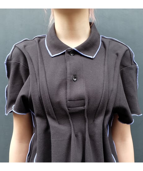 Frill line tuck Poloshirt