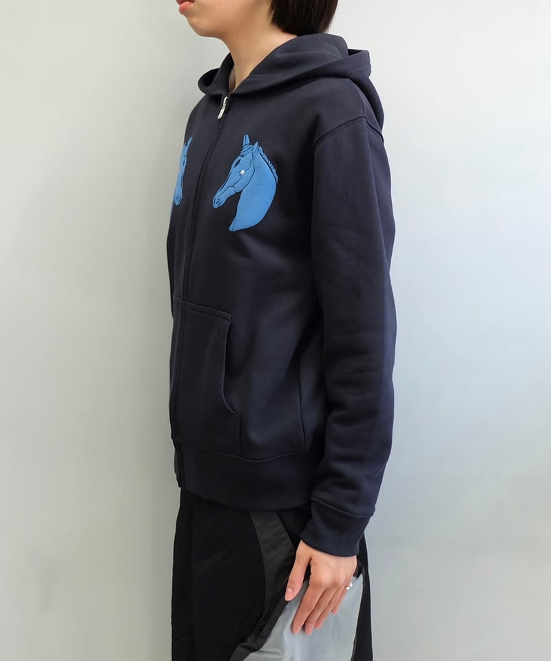 Labyrins Dont Cry Horse Hoodie Navy | Shury