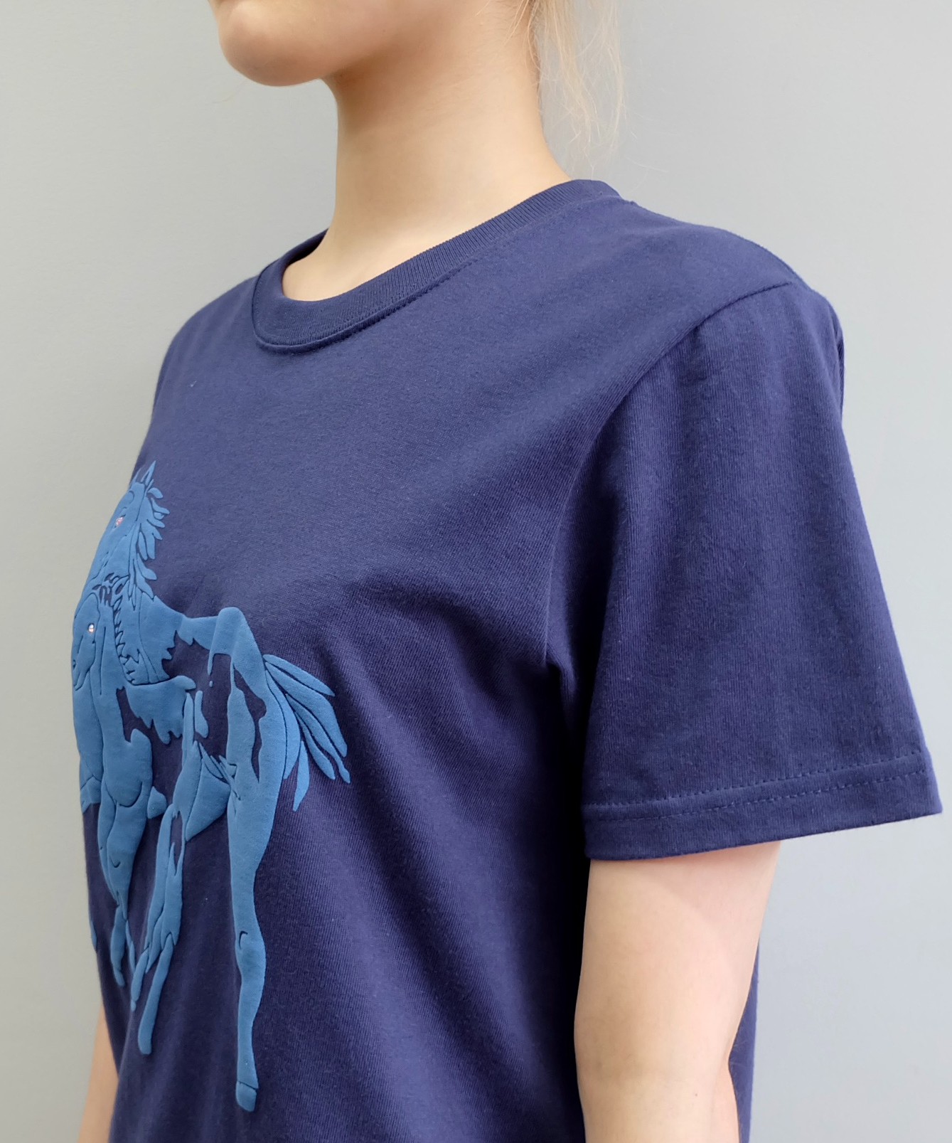 Labyrins Dont Cry Horse Tshirt Navy | Shury