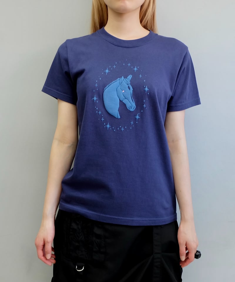 Labyrins Kirakira Horse Tshirt Navy | Shury
