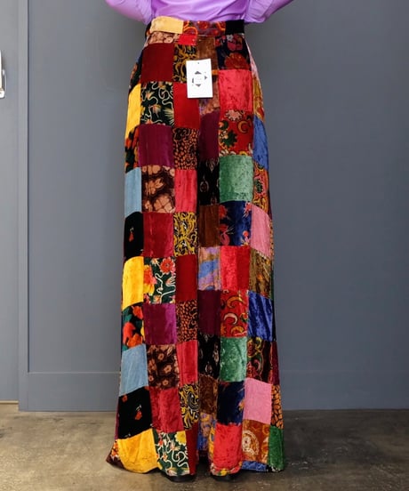 Vintage   Patchwork Wide Pants