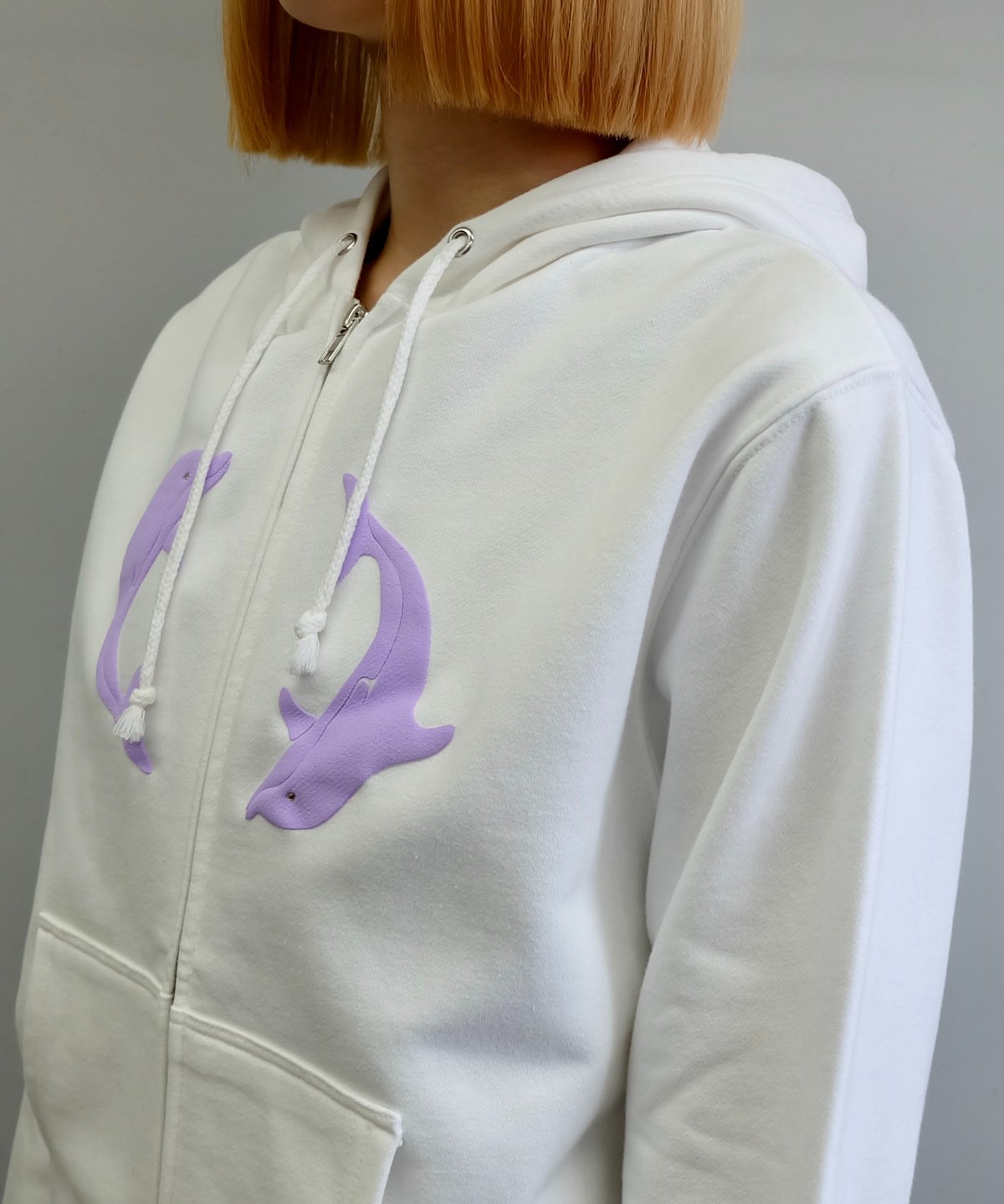 トップス labyrins Two Dolphins Zip Hoodie shury Labyrins Two Dolphins Zip Hoodie Brown | Shury