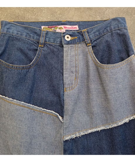 Vintage   Denim Patchwork Skirt