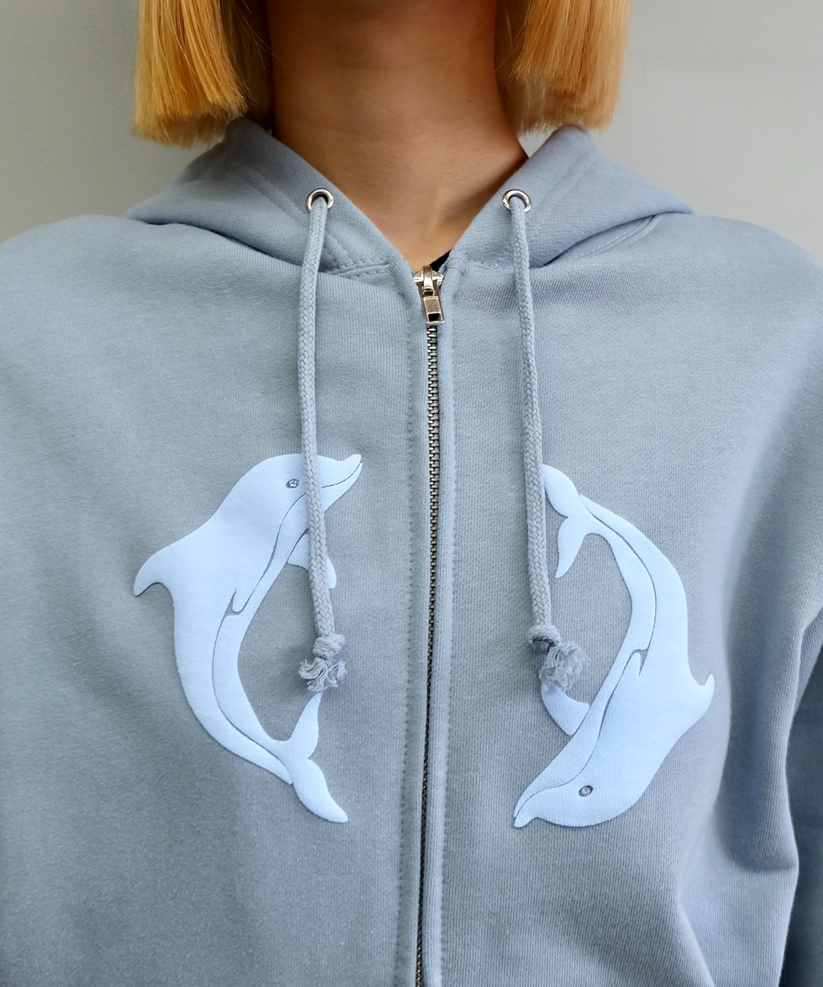 トップス labyrins Two Dolphins Zip Hoodie shury Labyrins Two Dolphins Zip Hoodie Brown | Shury