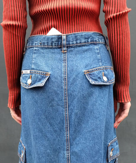 Vintage   Denim Lnog Skirt