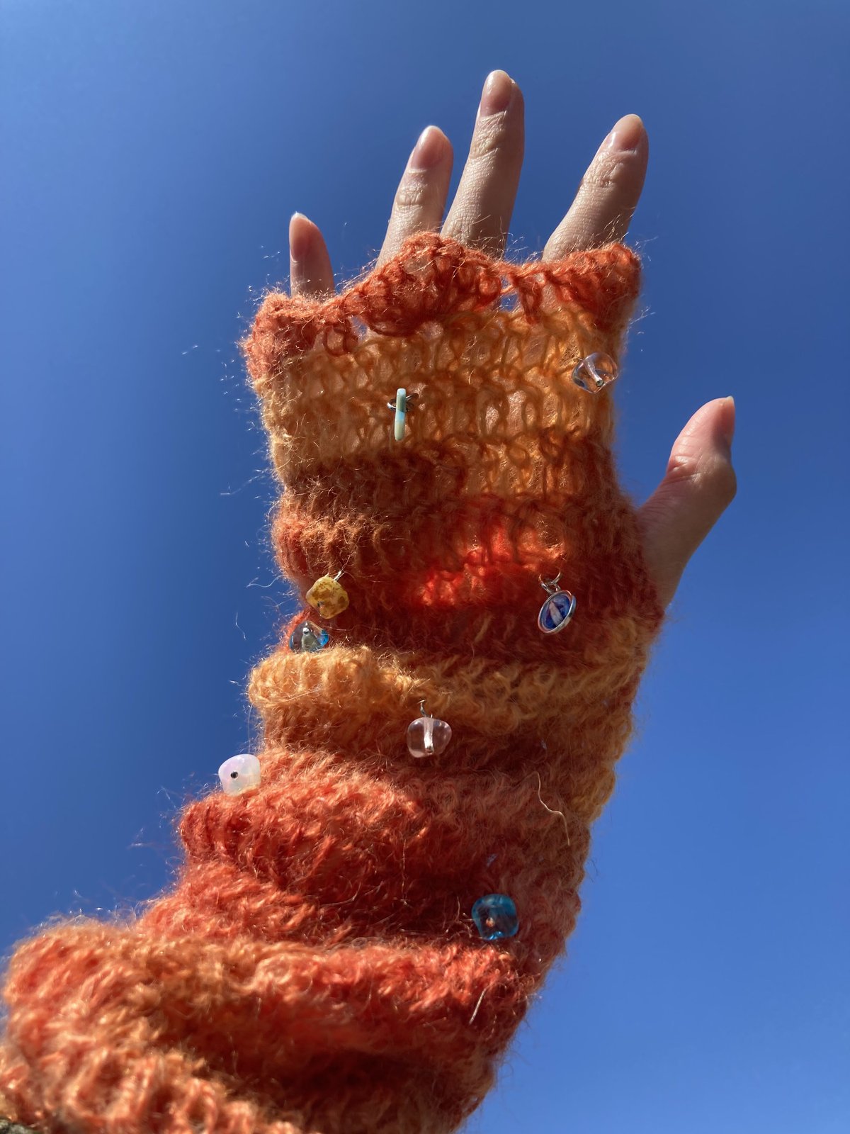 Labyrins Mohair Knit Glove | Shury
