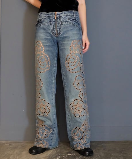 Vintage   Denim Wide Pants