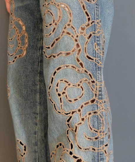 Vintage   Denim Wide Pants