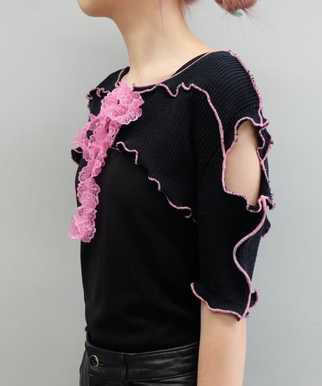 Remake   Frill line Short Tops