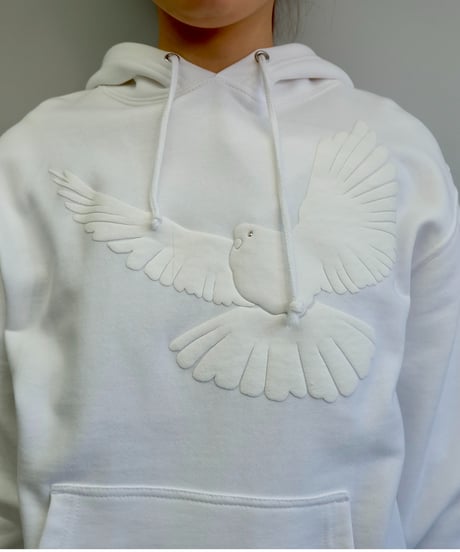 Labyrins  Love Dove Hoodie White