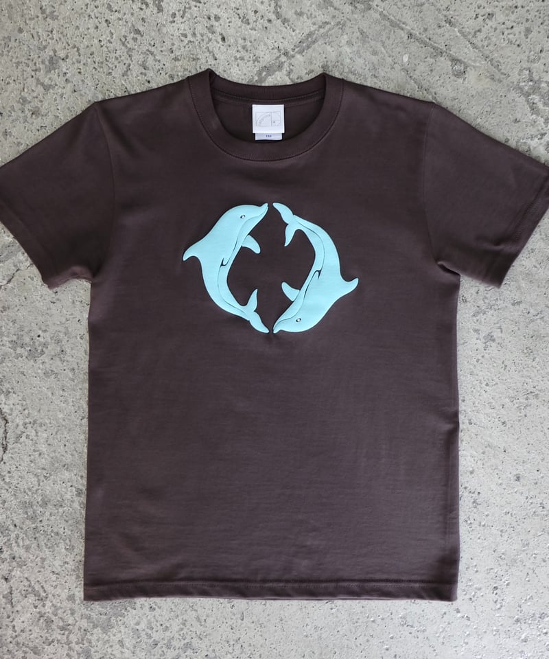 Labyrins Two Dolphins Tshirt Charcoal | Shury 