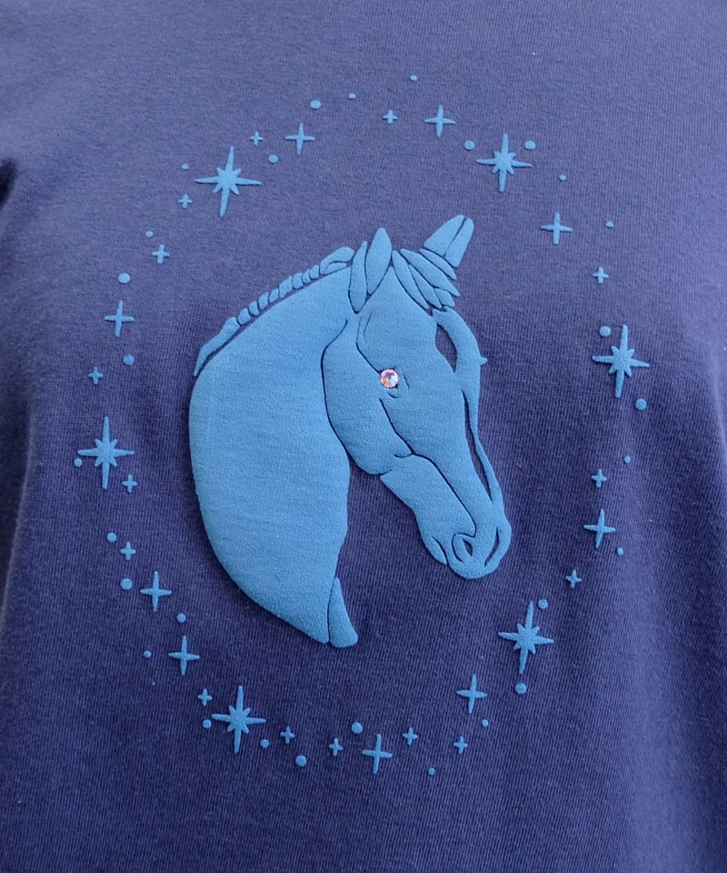 Labyrins Kirakira Horse Tshirt Navy | Shury