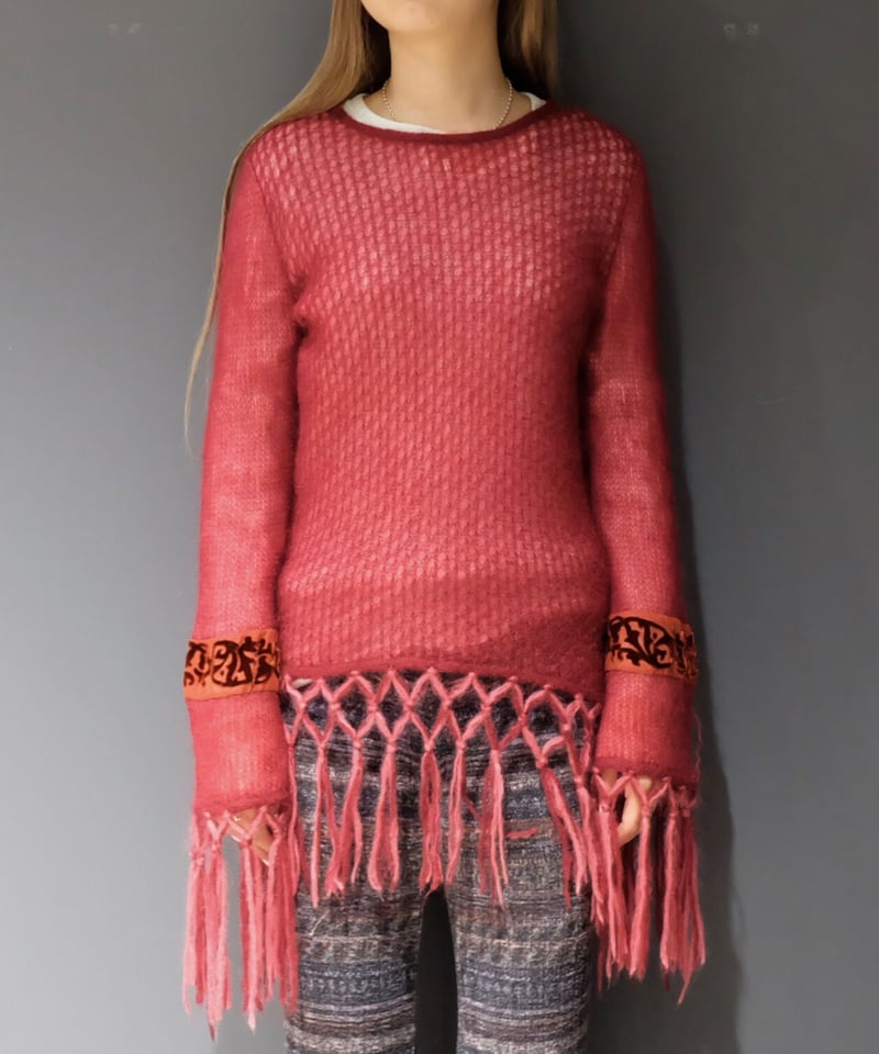 Vintage Mohea Fringe Knit | Shury