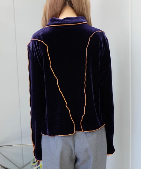 Frill Line Velours Shirt